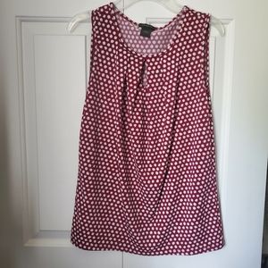 Red and White Polka Dot Blouse